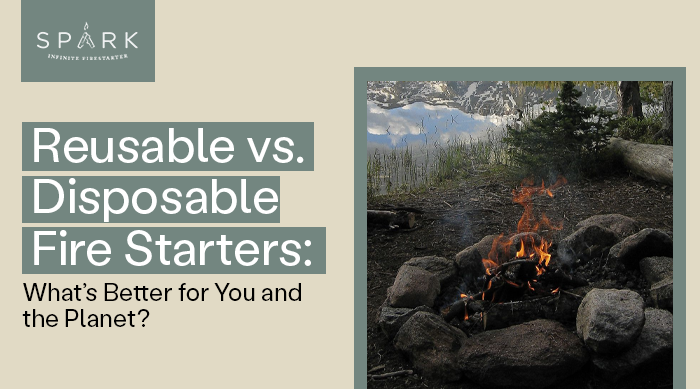A fire pit made with stones with trees in the background