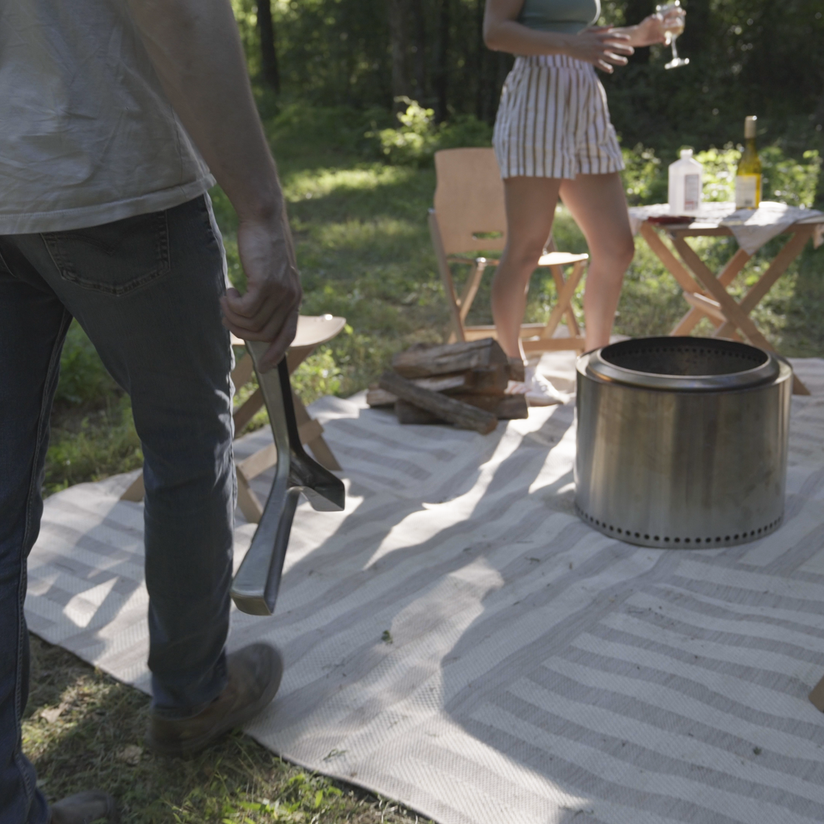Spring unpacked: Spark Firestarter featured with 10% savings, capturing the spirit of camping, fire pits, and outdoor exploration.