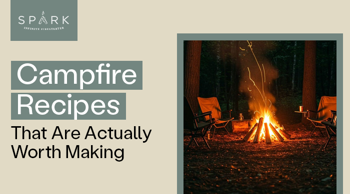 Two chairs placed around the fire outdoors